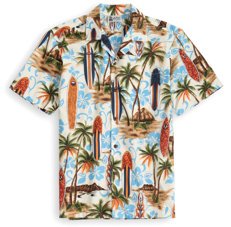 HSS101-Aloha-Republic Hawaiian Shirt. 