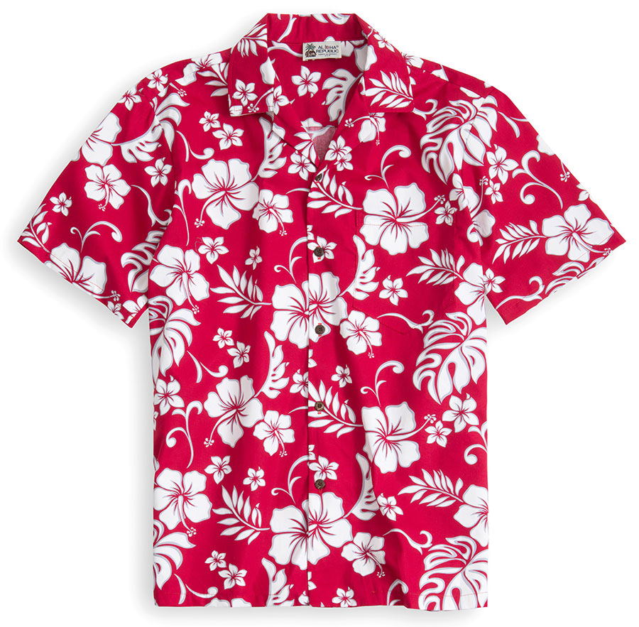 Red Hawaii Hawaiian Shirt Shop