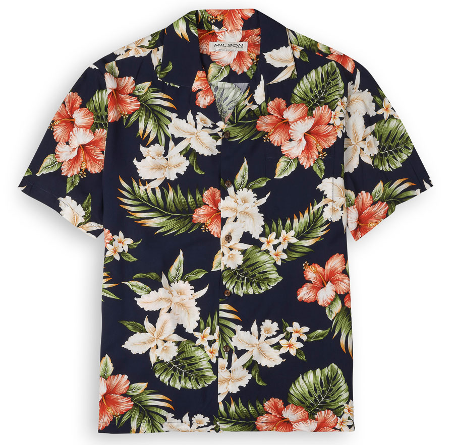 Nani Mala Navy - Hawaiian Shirt Shop UK