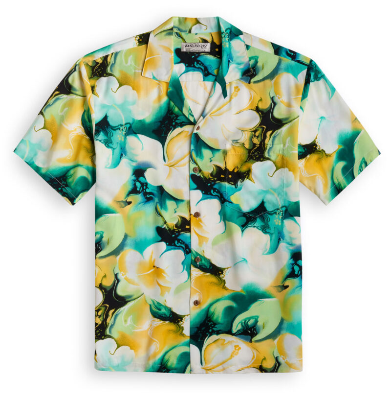 KYS521 Watercolour Hibiscus Hawaiian Shirt