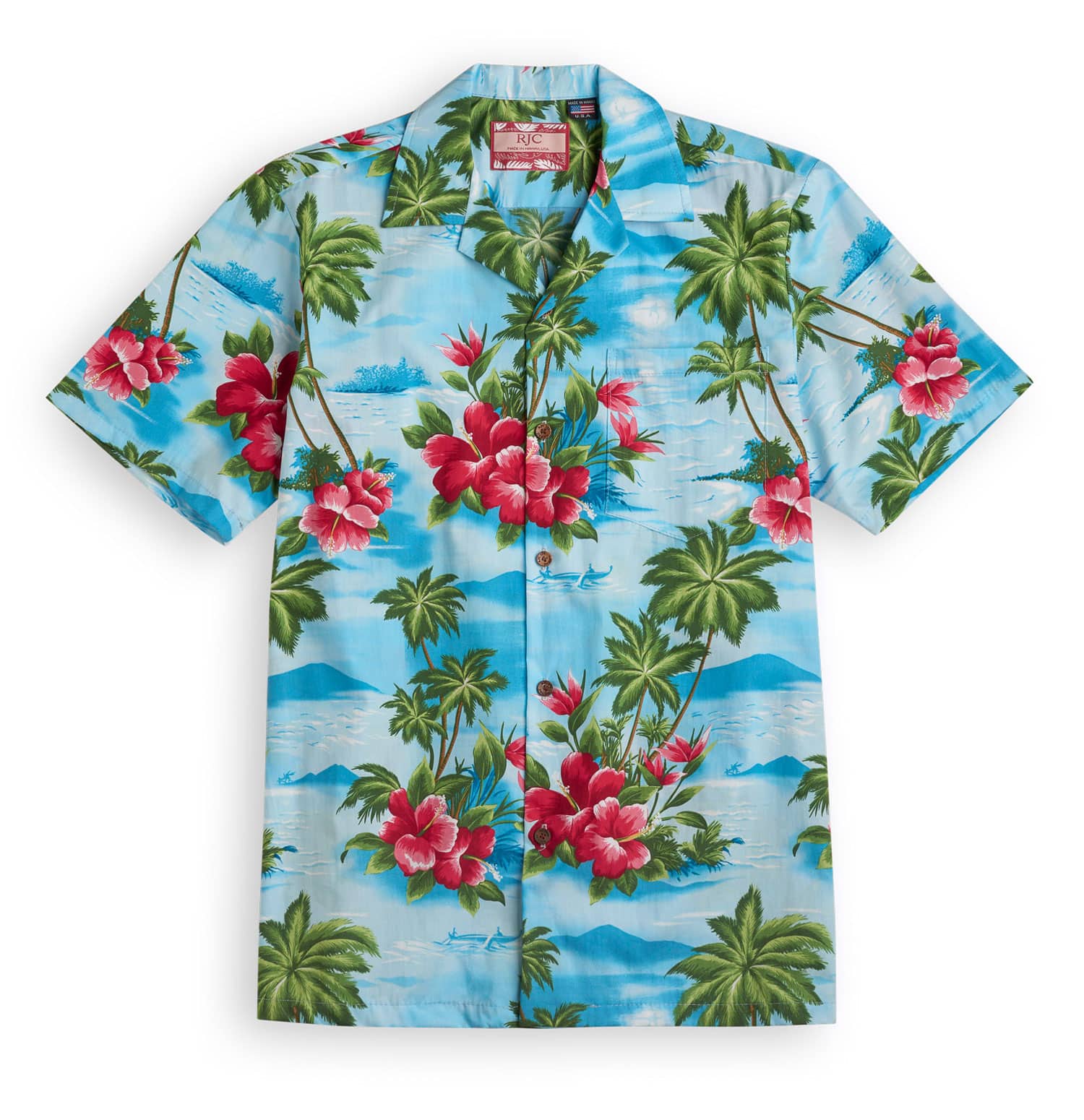 Mānana Sunrise Turquoise - Hawaiian Shirt Shop UK