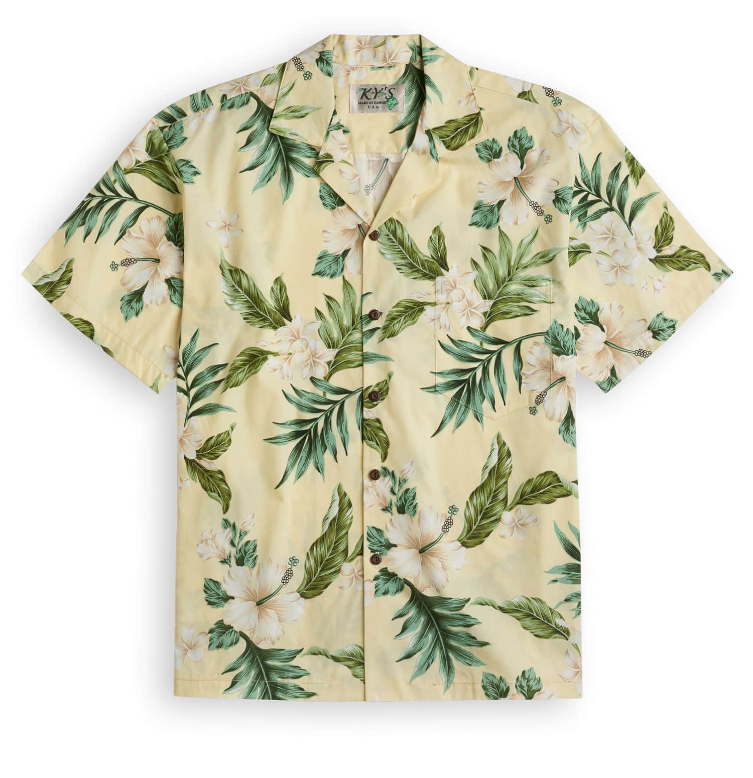 Hibiscus Garden Cream - Hawaiian Shirt Shop UK