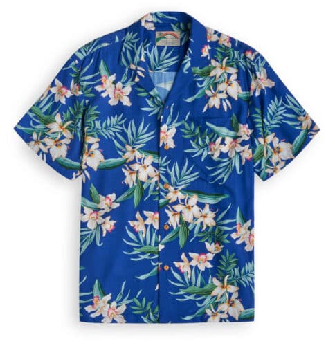 Paradise Found Orchid Ginger Royal Hawaiian Shirt
