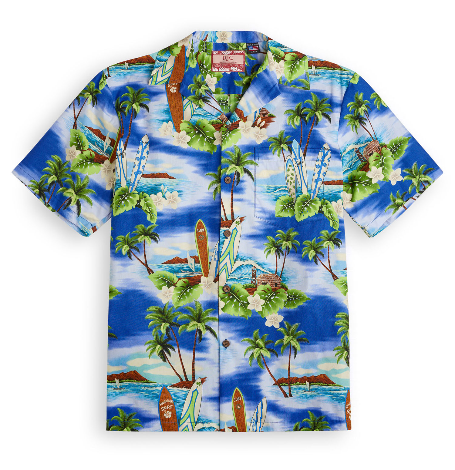Surf Nation Blue - Hawaiian Shirt Shop UK