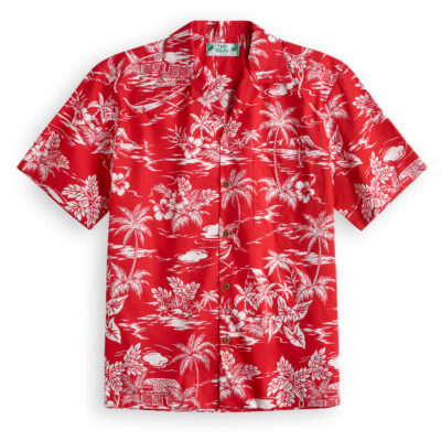 Two Palms Love Shack Red Hawaiian Shirt