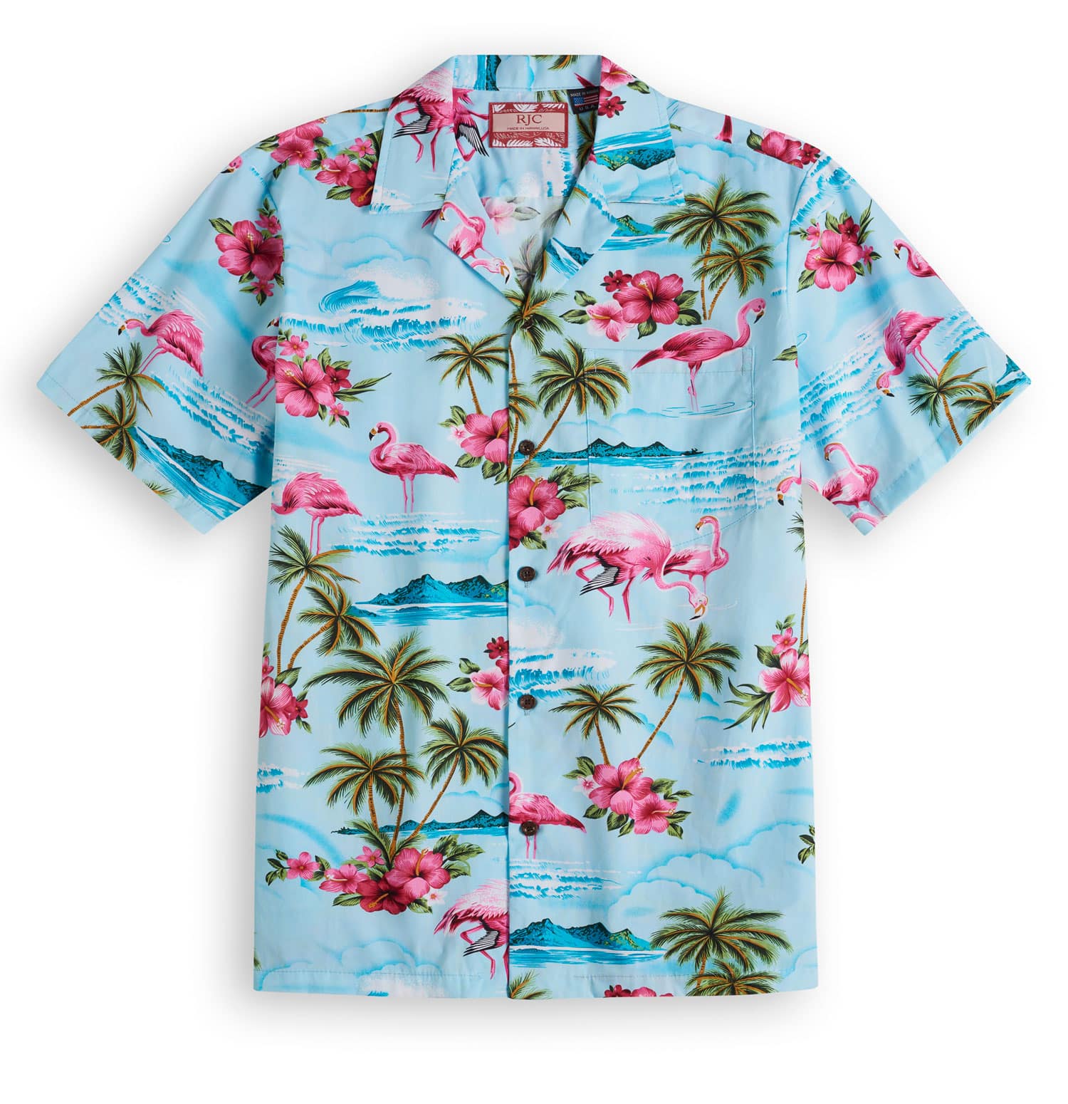 Pretty Flamingo Blue - Hawaiian Shirt Shop UK