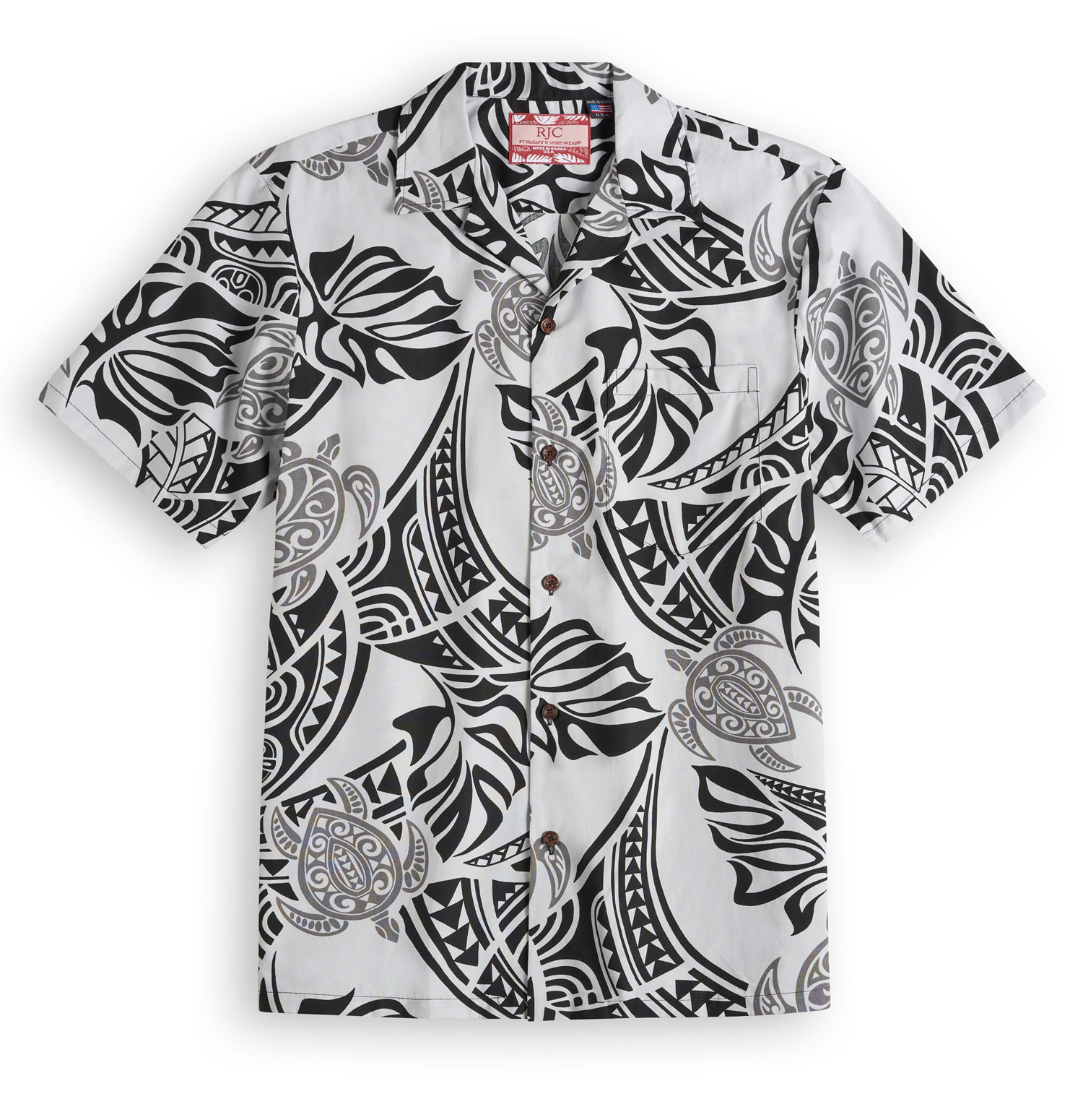 Cotton Polynesian Cream Brown Tattoo Waves Shirt | Jade Fashion - Hawaiian  Clothes and Gifts Store