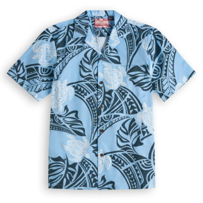 RJC Turtle Tattoo Blue Hawaiian Shirt, Hawaiian Shirt Shop UK