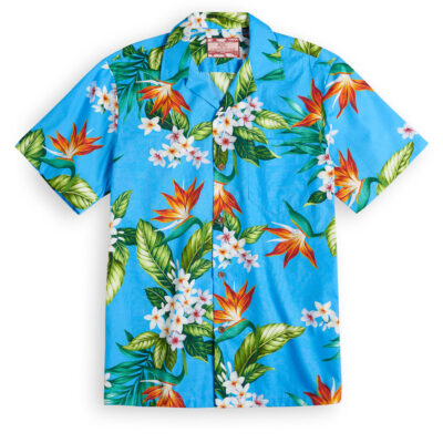 RJC676 Paradaiso Blue Hawaiian Shirt, Hawiian Shirt Shop UK