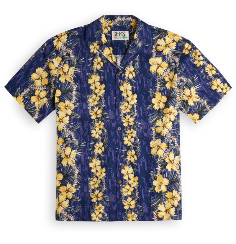 KYS366 Lei of Aloha Midnight Hawaiian Shirt, Hawaiian Shirt Shop UK