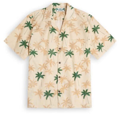 Two Palms New Palm Cream Hawaiian Shirt, Hawaiian Shirt Shop UK