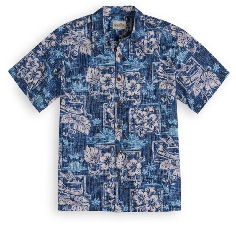 Opihi Rock Blue - Hawaiian Shirt Shop UK