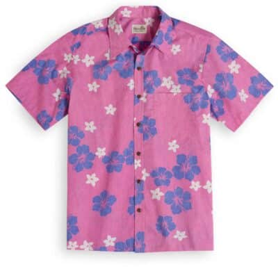 Royal Hawaiian Creations Paradise Bay Waikoloa in dark pink, Hawaiian Shirt Shop UK