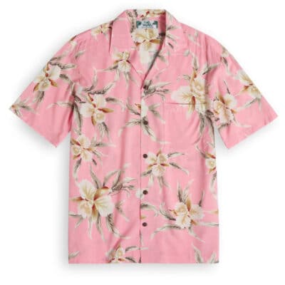 Two Palms Retro Orchid Hawaiian Shirt in pink, Hawaiian Shirt Shop UK