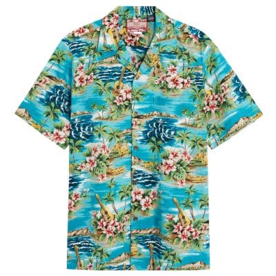 RJC Vintage Uke Aqua Hawaiian Shirt, Hawaiian Shirt Shop UK