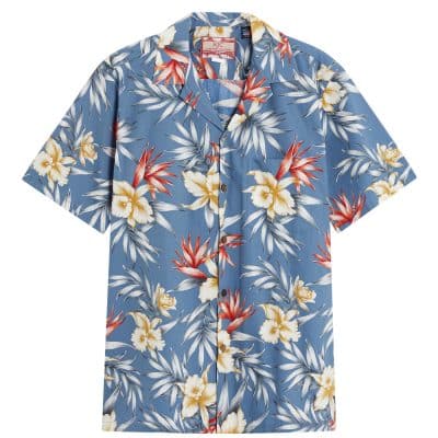 RJC Orchid Isle soft blue Hawaiian Shirt, Hawaiian Shirt Shop UK