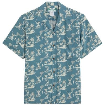 Two Palms Spearman Slate Hawaiian shirt, Hawaiian Shirt Shop UK