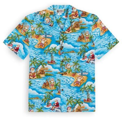 Aloha a me Mele Kalikimaka Blue Christmas shirt, Hawaiian Shirt Shop UK